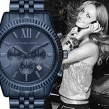 Michael Kors Lexington Chronograph Blue Dial Blue Steel Strap Watch for Men - MK8480 Buy Now By Michael Kors