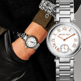Michael Kors Skylar Quartz White Dial Silver Steel Strap Watch For Women - MK5970 Buy Now By Michael Kors