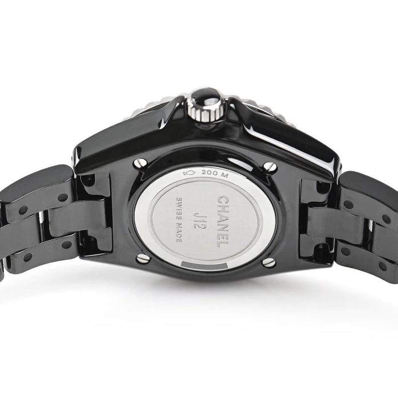 Chanel J12 Quartz Diamonds Black Dial Black Steel Strap Watch for Women - J12 H5701 Buy Now By Chanel