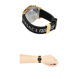 Versace Sports Tech Chronograph Black Dial Black Rubber Strap Watch for Men - VELT00119 Buy Now By Versace