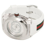 Shop Gucci SYNC XXL White Dial White Rubber Strap Watch For Men - YA137102 in USA