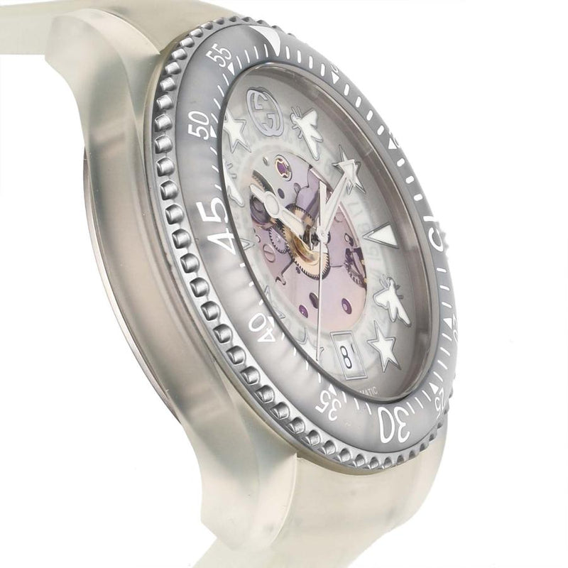 Shop Gucci Dive Automatic White Dial White Rubber Strap Unisex Watch - YA136342 in USA