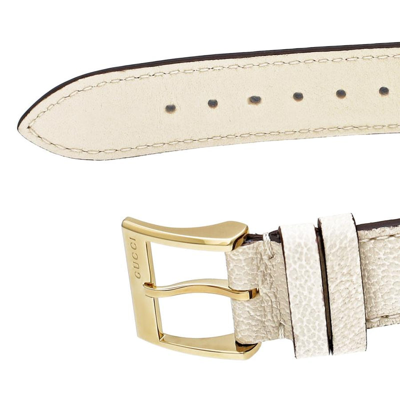Gucci G Timeless Quartz Gold Dial Beige Leather Strap Watch For Women - YA1264180 Buy Now By Gucci