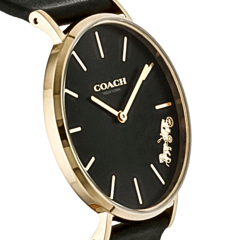 Coach Perry Black Dial Black Leather Strap Watch for Women - 14503333-C Buy Now By Coach
