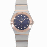 Shop Omega Constellation Quartz Diamonds Blue Dial Two Tone Steel Strap Watch for Women - 131.20.25.60.53.002 in USA