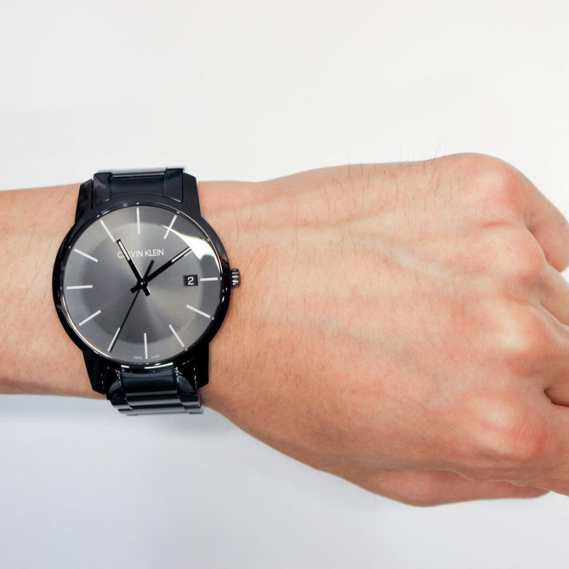 Calvin Klein City Quartz Black Dial Black Steel Strap Watch for Men - K2G2G4B1 Buy Now By Calvin Klein