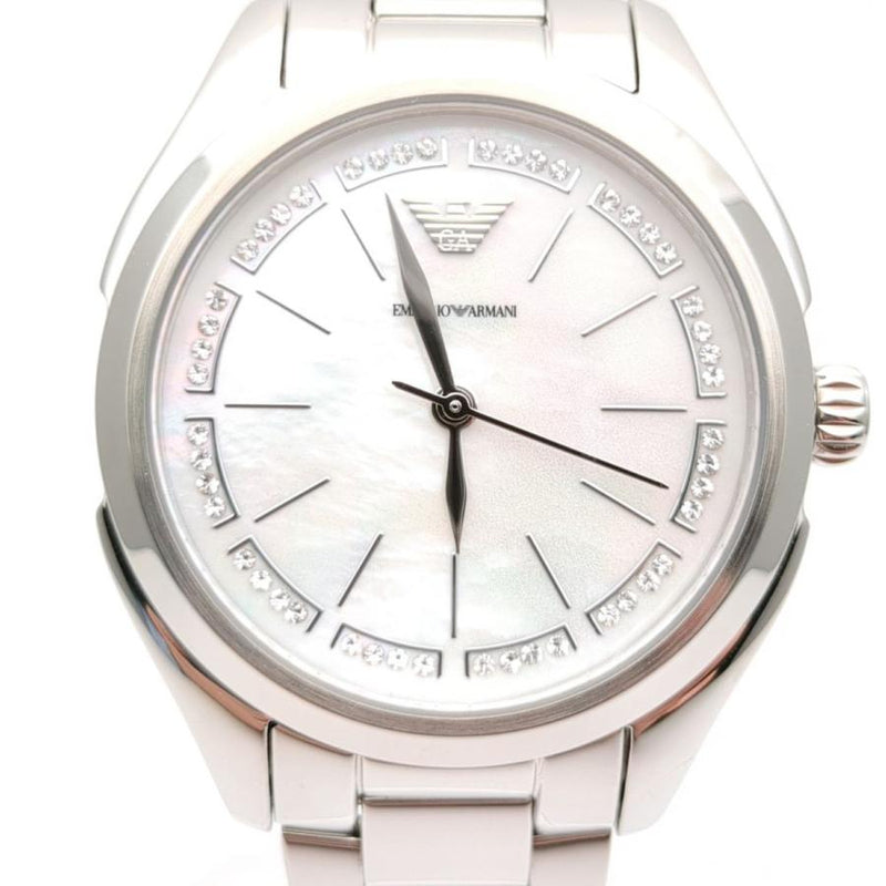 Emporio Armani Valeria Quartz Mother of Pearl Dial Silver Steel Strap Watch For Women - AR11030 Buy Now By Emporio Armani