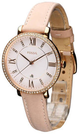 Shop Fossil Jacqueline White Dial Pink Leather Strap Watch for Women - ES4303 in USA