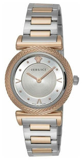 Versace V-Motif Silver Dial Two Tone Steel Strap Watch for Women - VERE00718 Buy Now By Versace