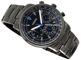 Fossil Goodwin Chrono Analog Black Dial Grey Steel Strap Watch for Men - FS5518 Buy Now By Fossil