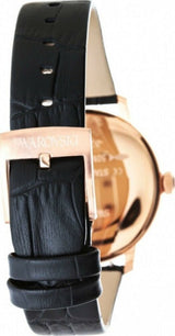 Swarovski Crystalline Hours Black Dial Black Leather Strap Watch for Women - 5295377 Buy Now By Swarovski