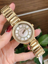 Michael Kors Kerry Mother of Pearl Dial Gold Steel Strap Watch for Women - MK3396 Buy Now By Michael Kors