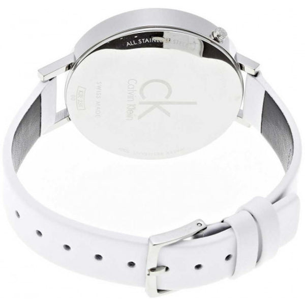 Calvin Klein Equal White Dial White Leather Strap Watch for Women - K3E231L6 Buy Now By Calvin Klein