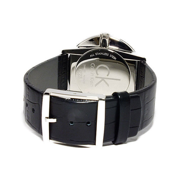 Calvin Klein Accent Black Dial Black Leather Strap Watch for Men - K2Y2X1CU Buy Now By Calvin Klein