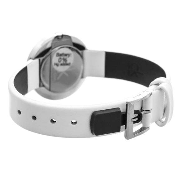 Calvin Klein Firm Silver Dial White Leather Strap Watch for Women - K3N231L6 Buy Now By Calvin Klein