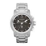 Shop Burberry Utilitarian Chronograph Black Dial Silver Steel Strap Watch For Men - BU9800 in USA