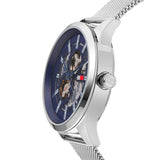 Tommy Hilfiger Spencer Skeleton Black Dial Silver Mesh Bracelet Watch for Men - 1791643 Buy Now By Tommy Hilfiger
