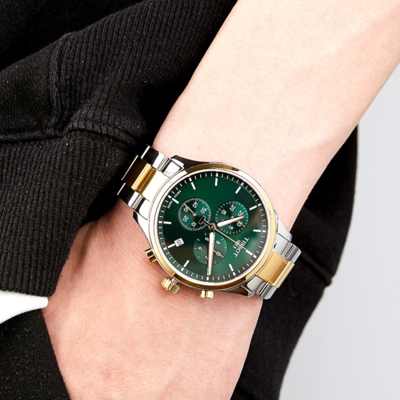 Tissot T Sport Chrono XL Classic Green Dial Two Tone Steel Strap Watch for Men - T116.617.22.091.00 Buy Now By Tissot