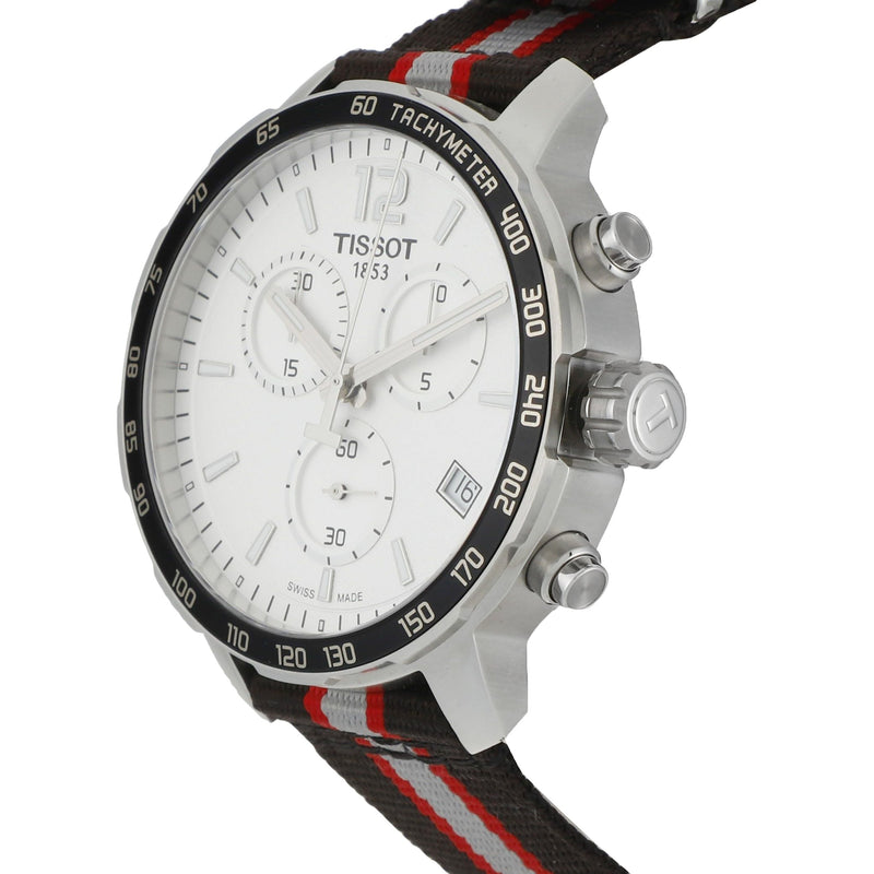 Tissot Quickster Chronograph NBA Toronto Raptors White Dial Two Tone NATO Strap Watch for Men - T095.417.17.037.16 Buy Now By Tissot