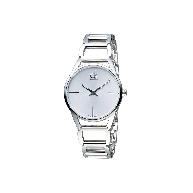 Calvin Klein Stately White Dial Silver Steel Strap Watch for Women - K3G23126 Buy Now By Calvin Klein