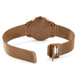 Calvin Klein Minimal Quartz Pink Gold Dial Pink Gold Mesh Bracelet Watch for Men - K3M11TFK Buy Now By Calvin Klein