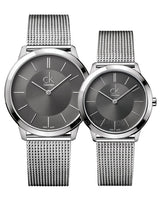 Calvin Klein Minimal Grey Dial Silver Mesh Bracelet Watch for Men - K3M21124 Buy Now By Calvin Klein
