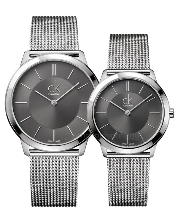 Calvin Klein Minimal Grey Dial Silver Mesh Bracelet Watch for Men - K3M21124 Buy Now By Calvin Klein