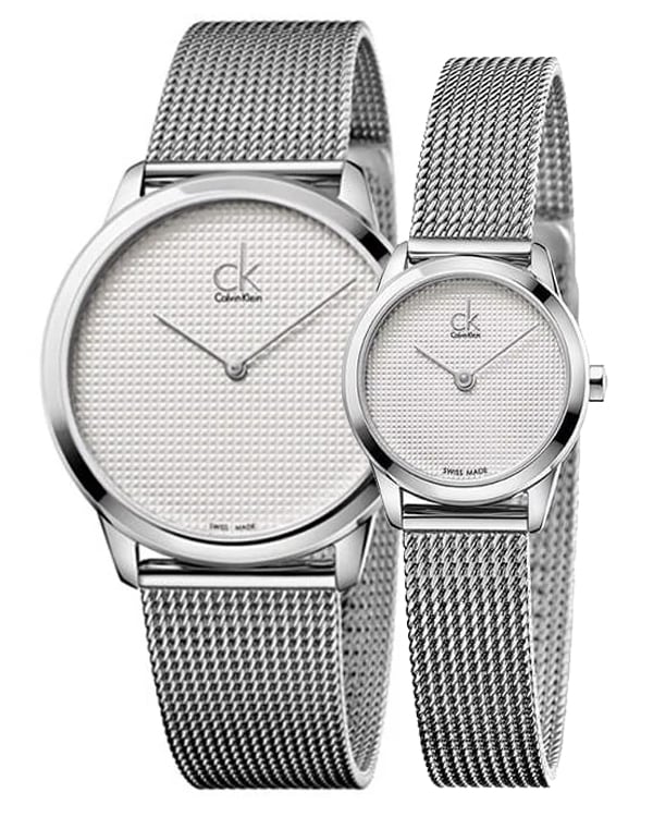 Calvin Klein Minimal White Dial Silver Mesh Bracelet Watch for Women - K3M2312Y Buy Now By Calvin Klein