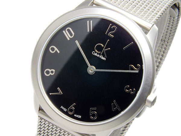 Calvin Klein Minimal Black Dial Silver Mesh Bracelet Watch for Women - K3M52151 Buy Now By Calvin Klein