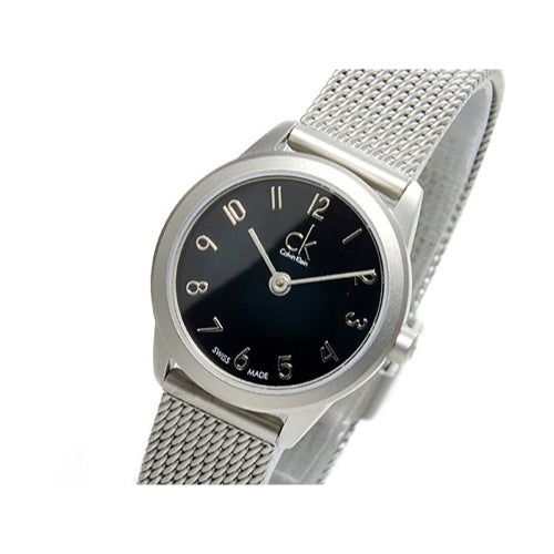 Calvin Klein Minimal Black Dial Silver Mesh Bracelet Watch for Women - K3M53151 Buy Now By Calvin Klein