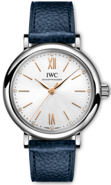 IWC Portofino Automatic Silver Dial Blue Leather Strap Watch for Women - IW357411 Buy Now By IWC