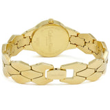 Calvin Klein Snake Silver Dial Yellow Gold Steel Strap Watch For Women - K6E23546