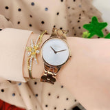 Calvin Klein Snake Silver Dial Yellow Gold Steel Strap Watch For Women - K6E23546 Buy Now By Calvin Klein