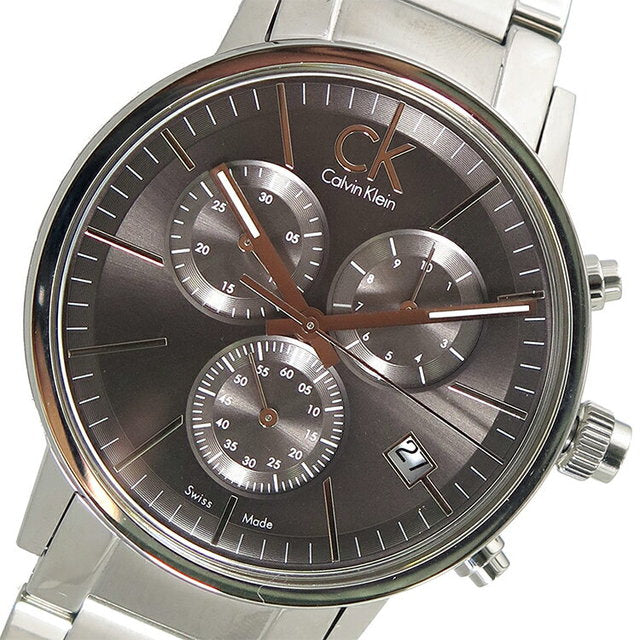 Calvin Klein Post Minimal Chronograph Black Dial Silver Steel Strap Watch for Men - K7627161 Buy Now By Calvin Klein