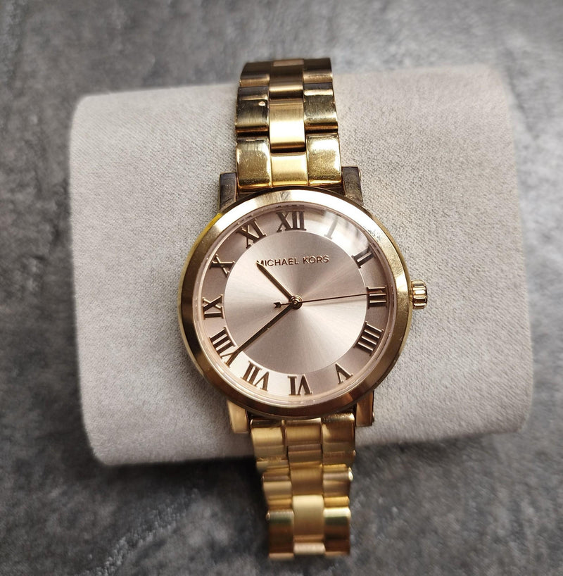 Michael Kors Norie Rose Gold Dial Rose Gold Steel Strap Watch for Women - MK3561 Buy Now By Michael Kors