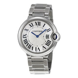Shop Cartier Ballon Bleu De Cartier Silver Dial Silver Steel Strap Watch for Women - W69011Z4 in USA