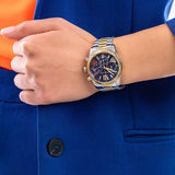 Michael Kors Lexington Chronograph Blue Dial Two Tone Steel Strap Watch For Women - MK7218 Buy Now By Michael Kors