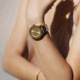 Shop Movado Bold Gold Dial Gold Steel Strap Watch for Women - 3600323 in USA