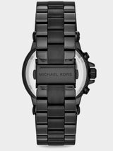 Michael Kors Bradshaw Chronograph Black Dial Black Steel Strap Watch For Women - MK6058 Buy Now By Michael Kors