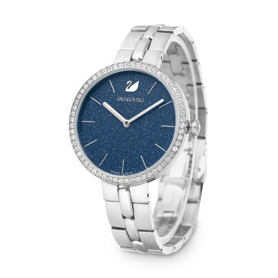 Shop Swarovski Cosmopolitan Blue Dial Silver Steel Strap Watch for Women - 5517790 in USA