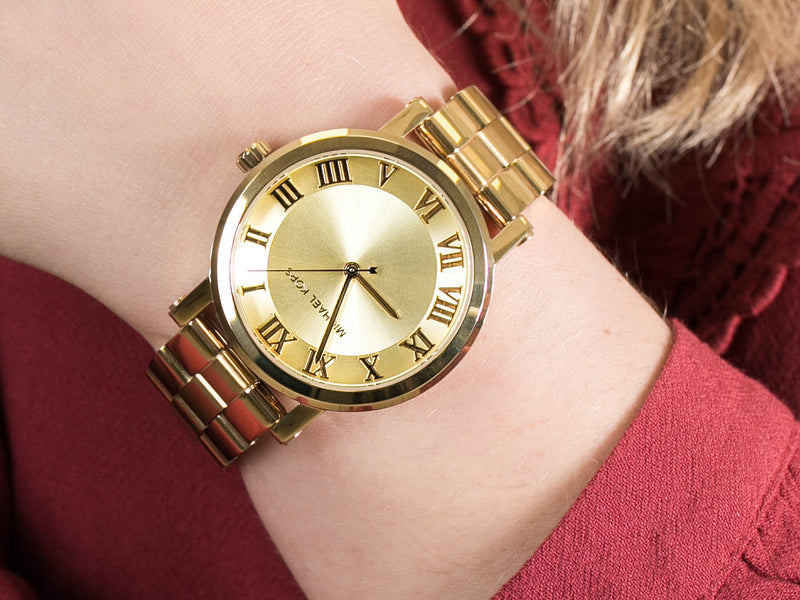 Michael Kors Norie Gold Dial Gold Steel Strap Watch for Women - MK3560 Buy Now By Michael Kors