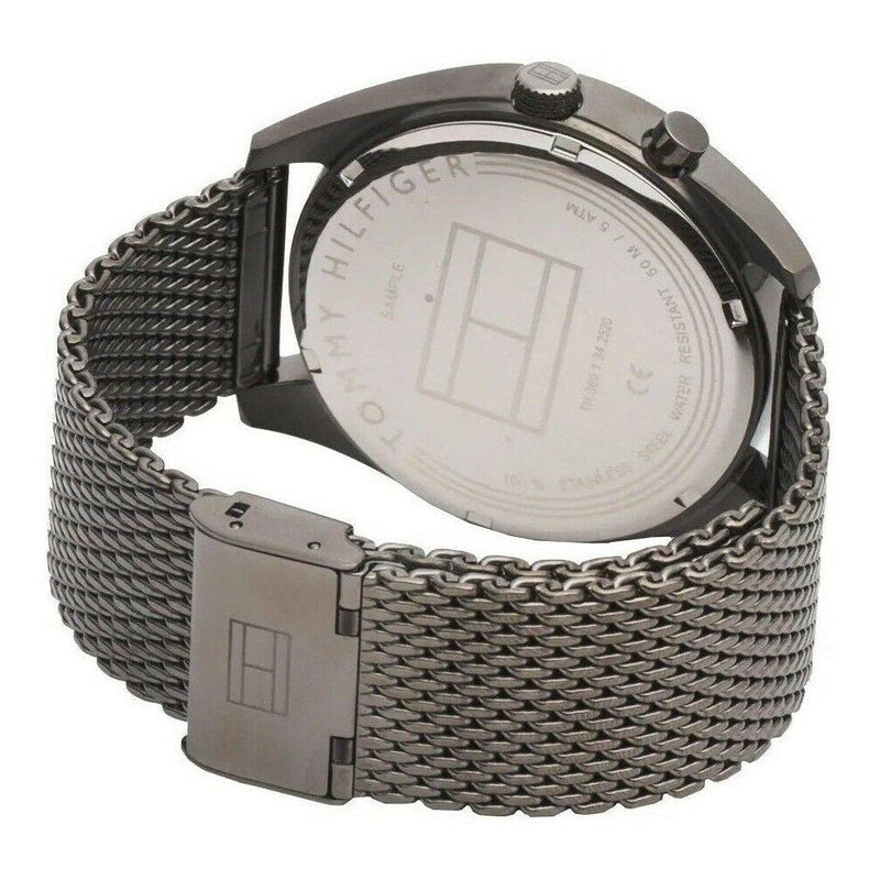 Tommy Hilfiger Deacon Multifunction Black Dial Black Mesh Bracelet Watch for Men - 1791546 Buy Now By Tommy Hilfiger