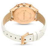 Swarovski Octea Chrono Crystals White Dial White Leather Strap Watch for Women - 5671150 Buy Now By Swarovski