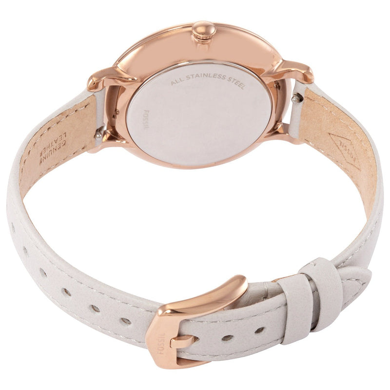 Fossil Jacqueline Mother of Pearl Dial Grey Leather Strap Watch for Women - ES4672 Buy Now By Fossil