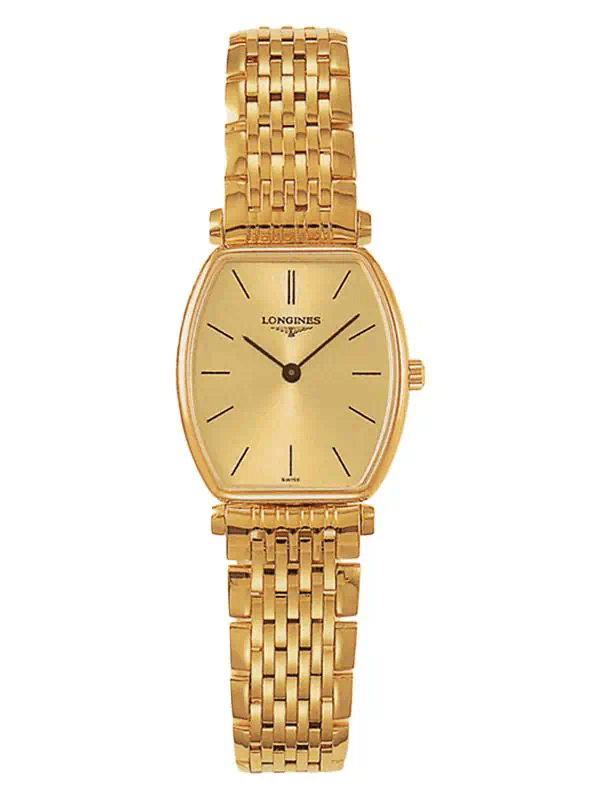 Shop Longines La Grande Classique Tonneau 22 Yellow Gold Watch for Women - L4.205.2.32.8 in USA
