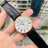 Shop Longines Presence 25.5mm Automatic White Dial Black Leather Strap Watch for Women - L4.921.2.11.2 in USA