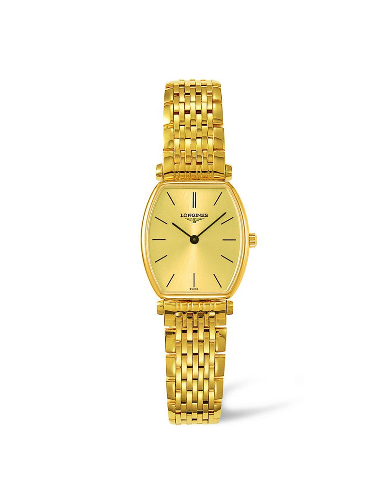 Shop Longines La Grande Classique Tonneau 22 Yellow Gold Watch for Women - L4.205.2.32.8 in USA