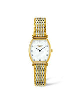 Shop Longines La Grande Classique White Dial Two Tone Mesh Bracelet Watch for Women - L4.205.2.87.7 in USA