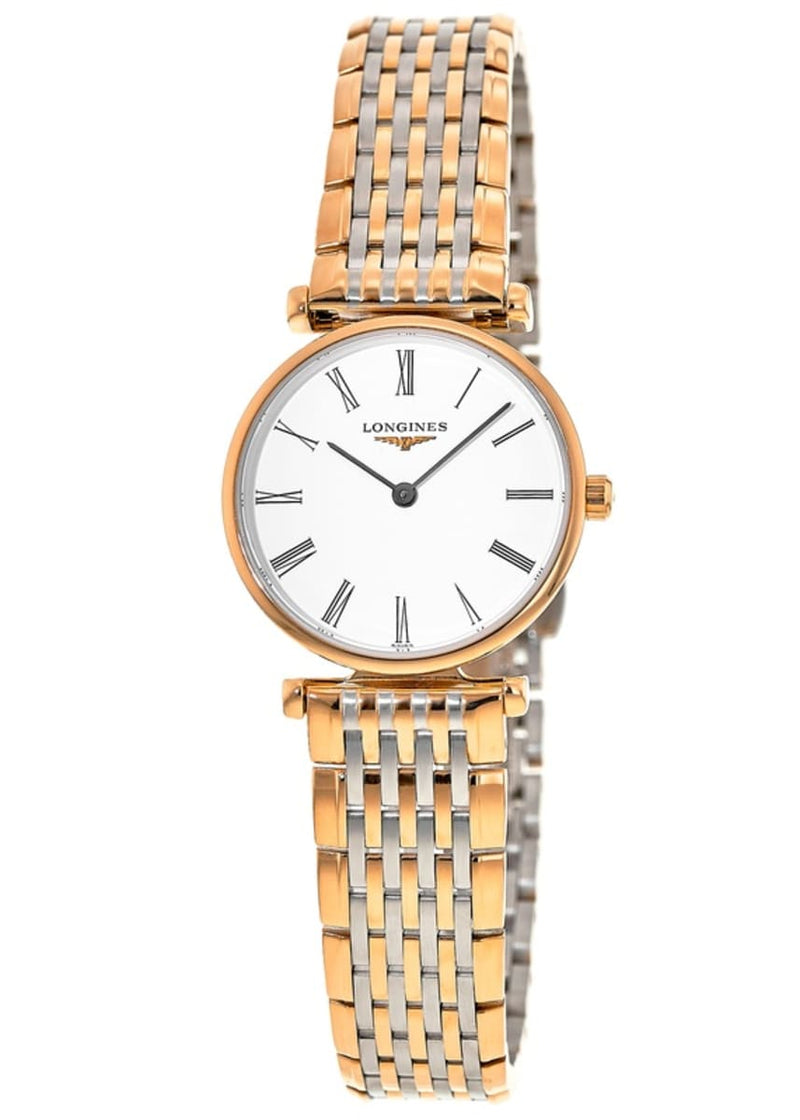 Longines La Grande Classique De Longines White Dial Two Tone Mesh Bracelet Watch for Women - L4.209.1.91.7 Buy Now By Longines