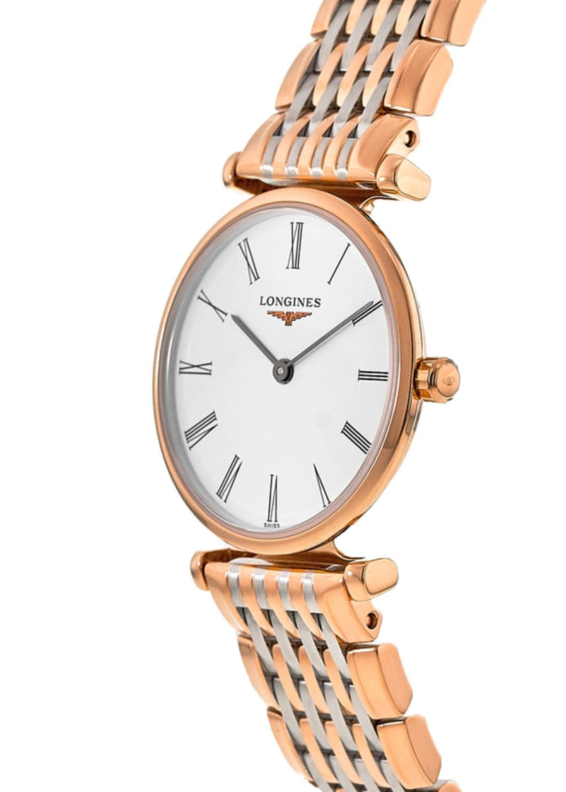 Longines La Grande Classique De Longines White Dial Two Tone Mesh Bracelet Watch for Women - L4.209.1.91.7 Buy Now By Longines